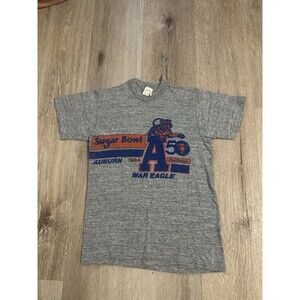 Vintage 1984 Sugar Bowl Auburn Tigers War Eagle NCAA Football T-shirt Size Small